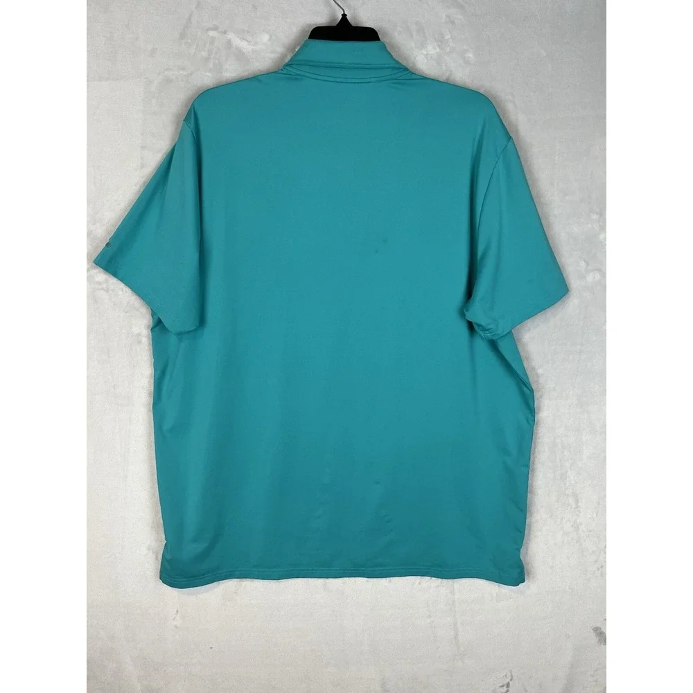 Adidas Polo 2XL Green Ultimate 365 Performance 3-Button Side Slit Golf Shirt